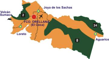 Mapa de Orellana